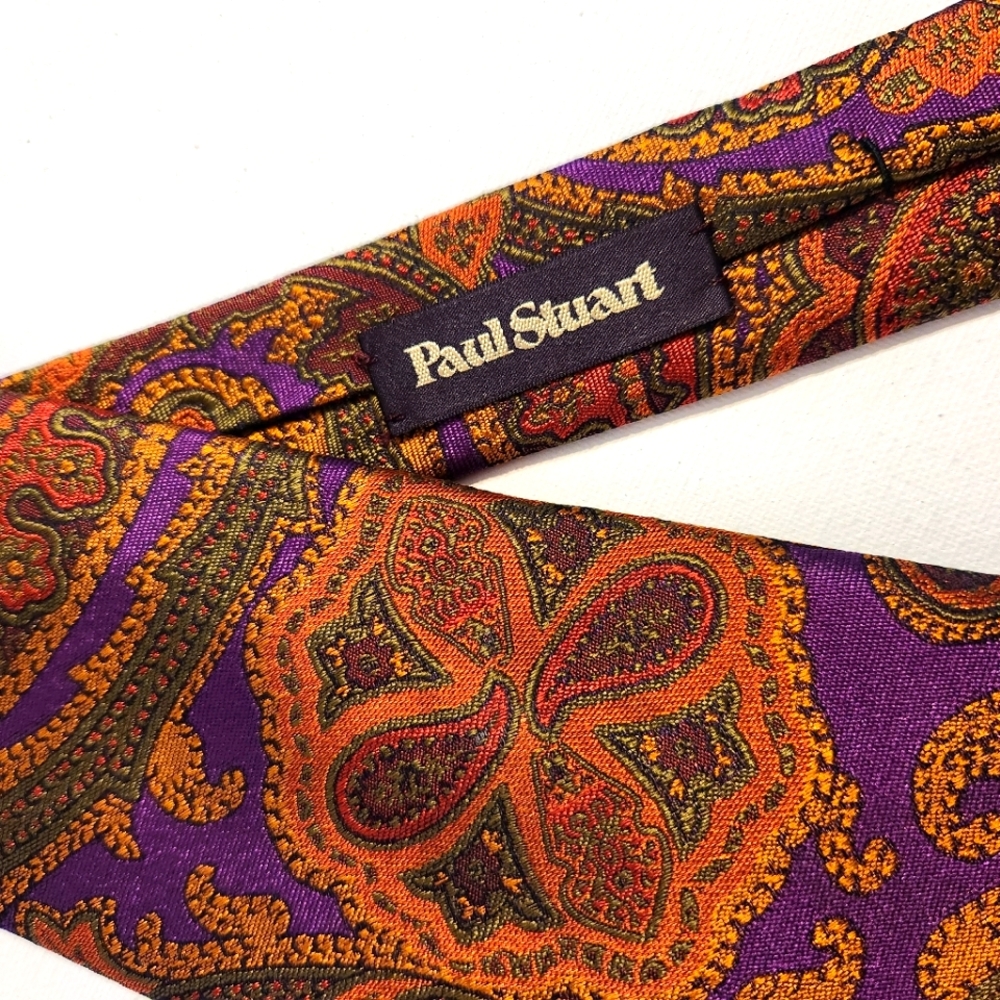 Paul Stuart Paisley Silk Tie